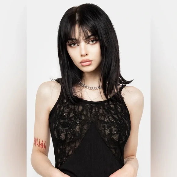 NWT Disturbia Everything Libertina Lace Panel Slip Dress Size US 4 - Picture 4 of 7